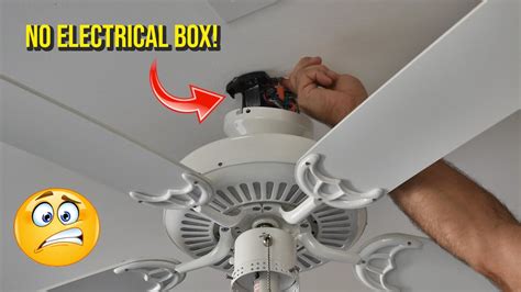 do you need an electrical box for ceiling fan|hanging ceiling fan without box.